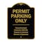 Signmission Designer Series-Permit Parking Unauthorized Vehicles Will Be Towed Veh, 24" x 18", BG-1824-9937 A-DES-BG-1824-9937 - alternate 1